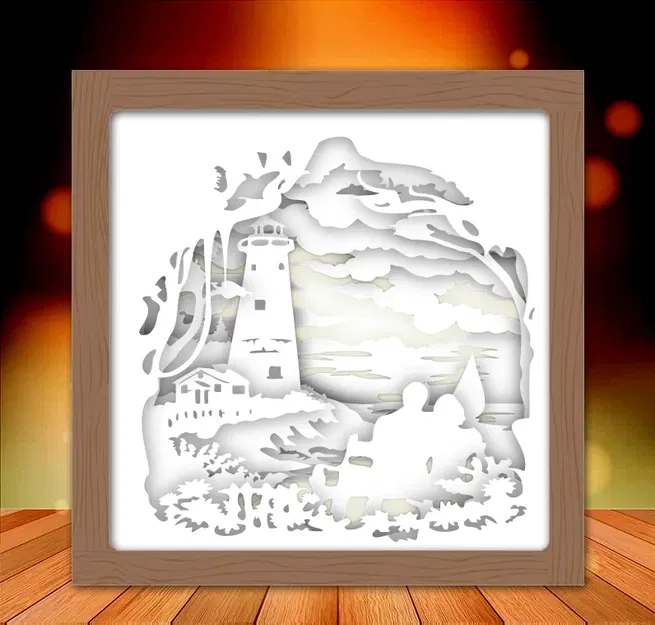 Mô hình đèn hộp vuông thouse - Image 2