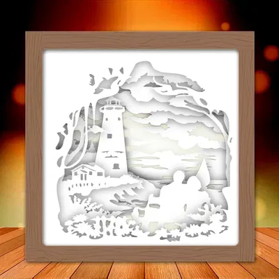 Mô hình đèn hộp vuông thouse