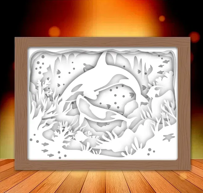 Hộp đèn cá voi Orca - Image 2