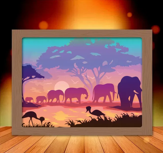 Đèn Hình Voi (Elephant Lightbox) - Image 1