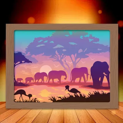 Đèn Hình Voi (Elephant Lightbox)