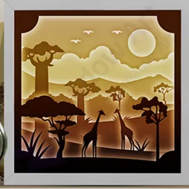 Hộp đèn hoàng hôn Savana