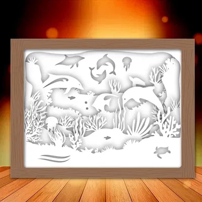 Hộp đèn //#SeaBed (Cá heo) - Phiên bản #3DPrint