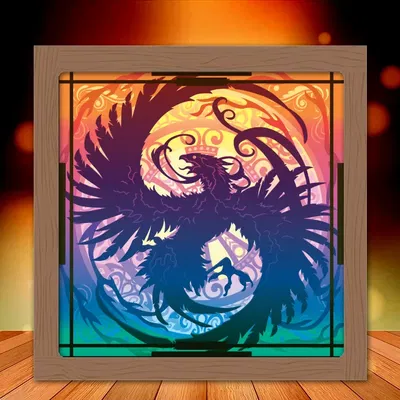 Hộp đèn Phượng Hoàng Tái Sinh