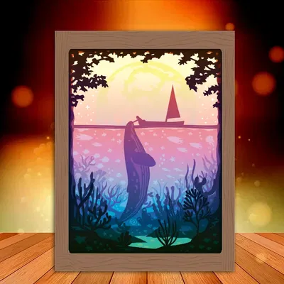 Hộp đèn Cá Voi và Người Chèo Thuyền