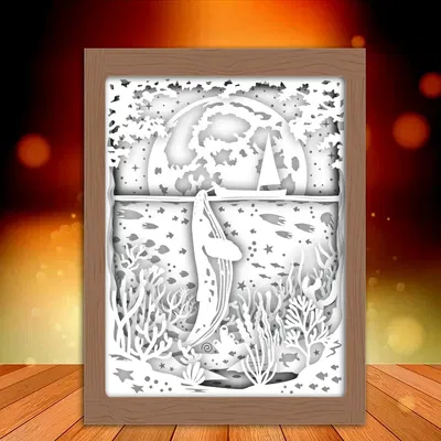 Hộp đèn Cá Voi và Người Chèo Thuyền