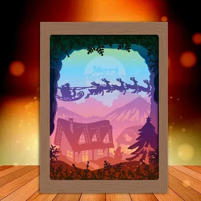 Hộp đèn Merry Christmas V2