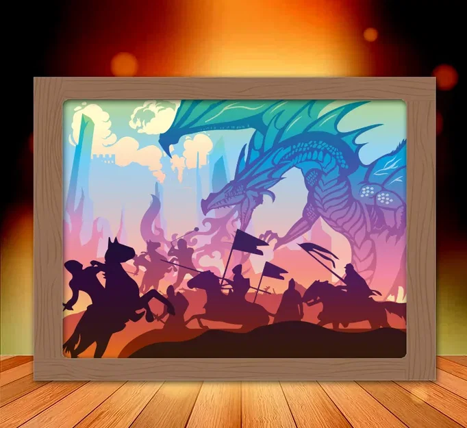 Hộp đèn Rồng Tấn Công (Dragon Attack light box) - Image 1