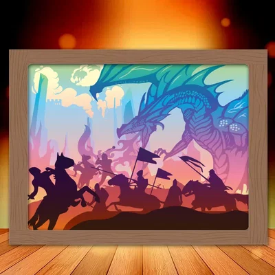Hộp đèn Rồng Tấn Công (Dragon Attack light box)