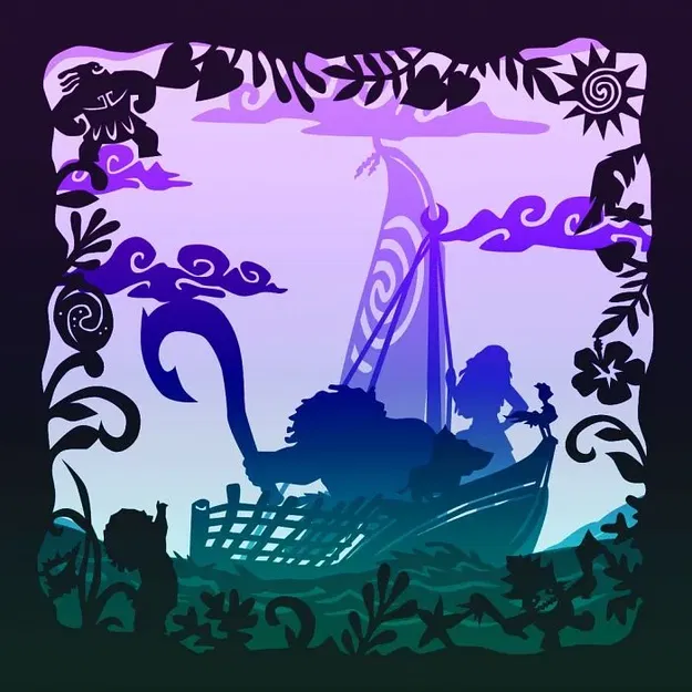 Mô Hình Hộp Đèn Moana - Image 1