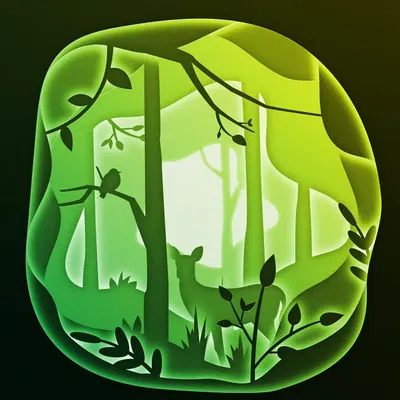 Hộp Đèn Deer in the forest