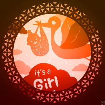 Hộp đèn "It's a girl"