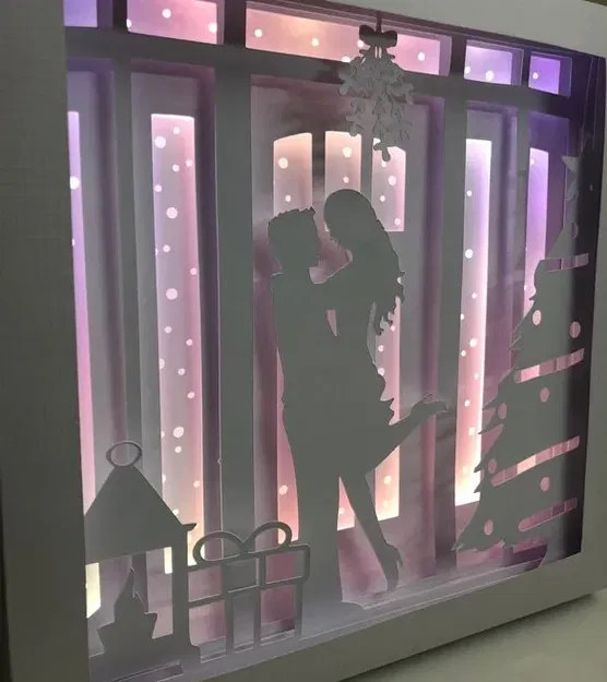 Đèn Hộp "Nụ Hôn Dưới Cây Kéo" - Image 2