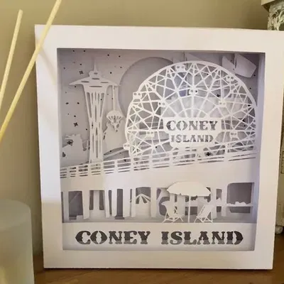 Kệ đèn Coney Island phiên bản 3D