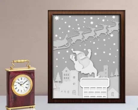 Hộp đèn Santa Claus Tặng Quà V4 - Image 3