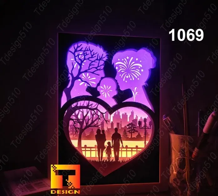 Hộp đèn "Tình Yêu Gia Đình" - Image 1