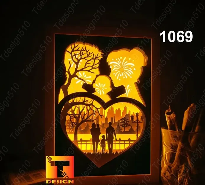 Hộp đèn "Tình Yêu Gia Đình" - Image 2