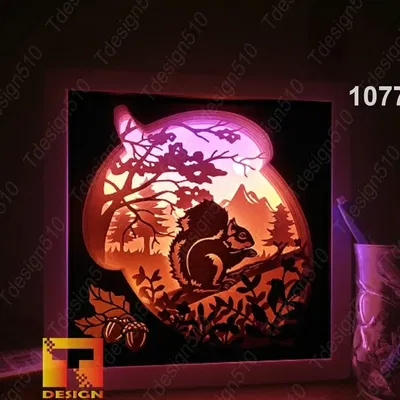 Mô hình Đèn Hộp Hình Sóc