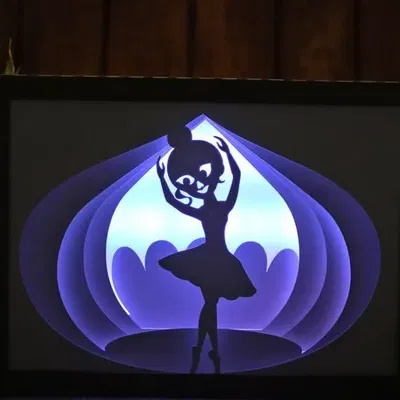 Hộp đèn múa ba lê dễ thương