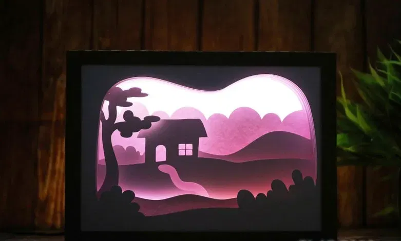 Hộp đèn Nhà Sân Vườn (Backyard House light box) - Image 1