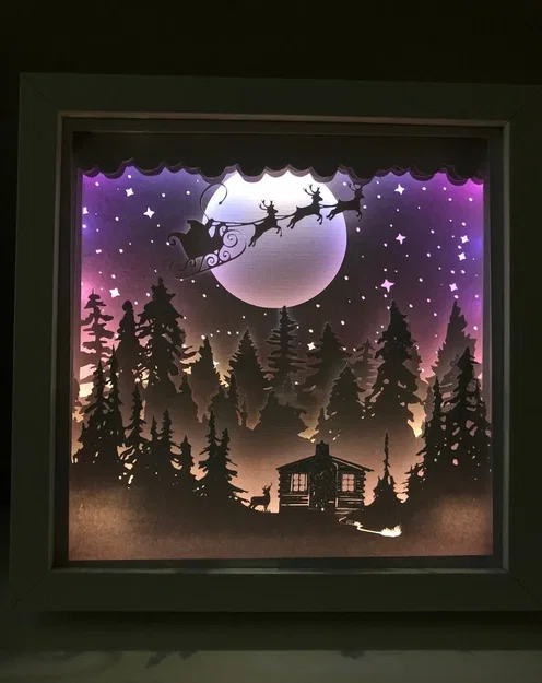 Hộp đèn Giáng Sinh Ông Già Noel - Image 1