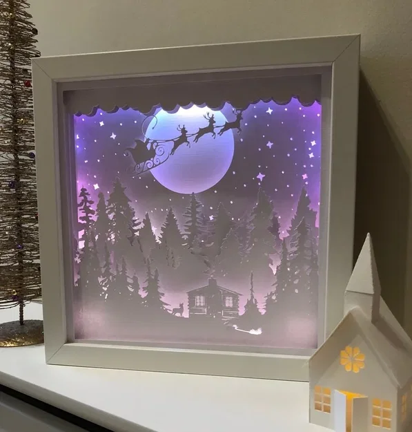 Hộp đèn Giáng Sinh Ông Già Noel - Image 2