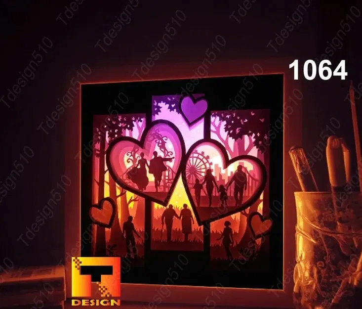 Hộp đèn "câu chuyện tình yêu" - Image 2