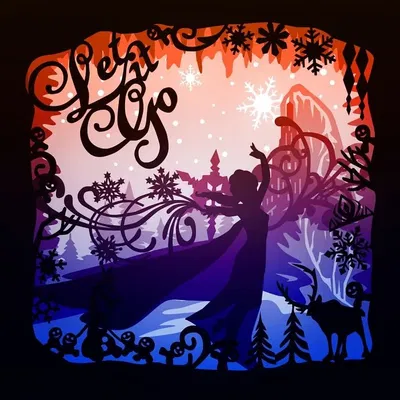 Hộp đèn Elsa Frozen