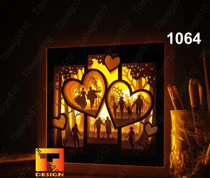 Hộp đèn "câu chuyện tình yêu" - Image 4