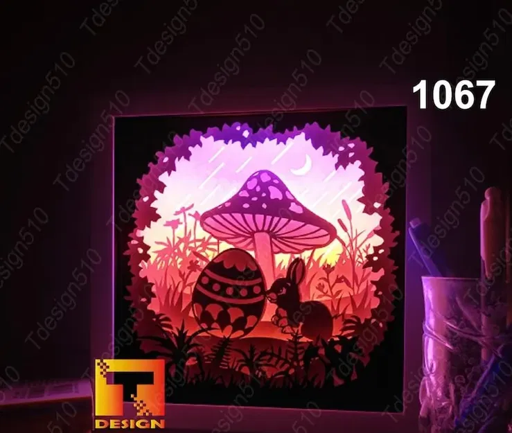 Hộp đèn Trứng Thỏ Phục Sinh - Image 1