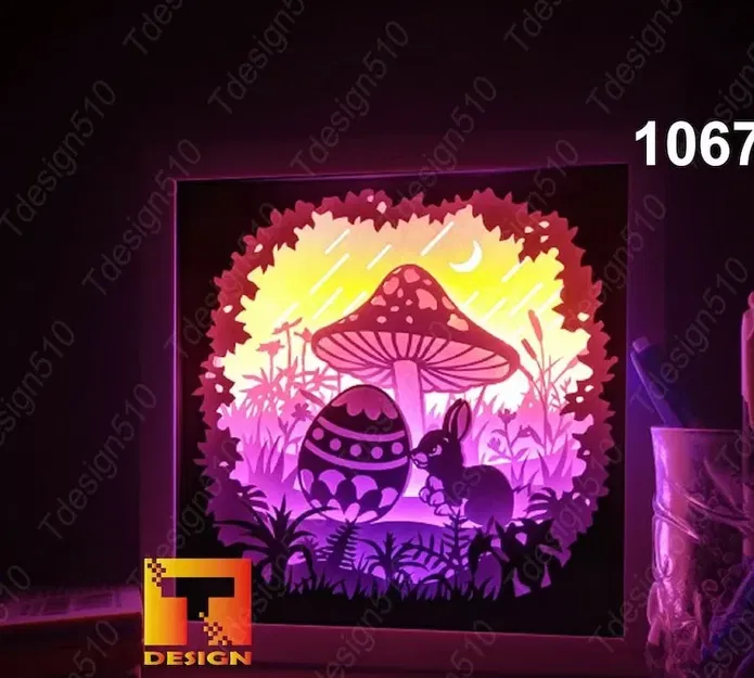 Hộp đèn Trứng Thỏ Phục Sinh - Image 2