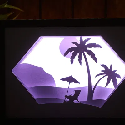 Đèn Hộp Biển Cát Xinh Đẹp