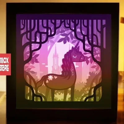 Hộp Đèn Unicorn Tiên Tích