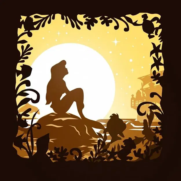 Mô hình đèn The Little Mermaid 1 (Nàng Tiên Cá 1) - Image 1