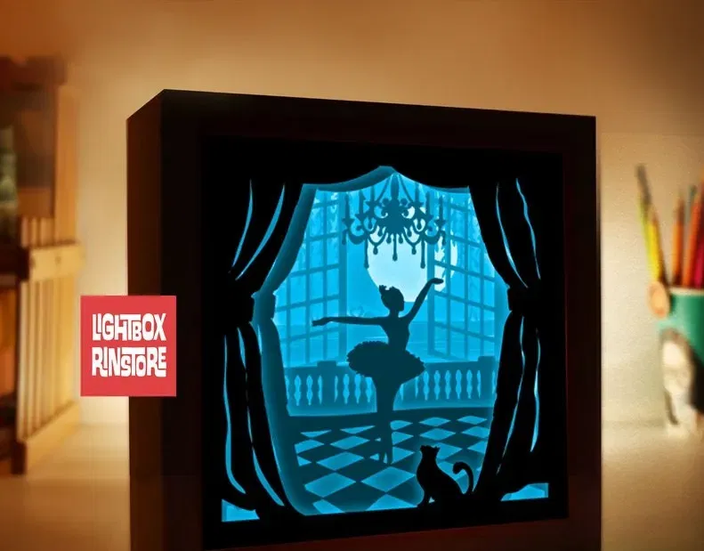 ballet dancer swan lightbox - Image 1