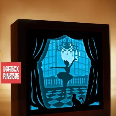 ballet dancer swan lightbox