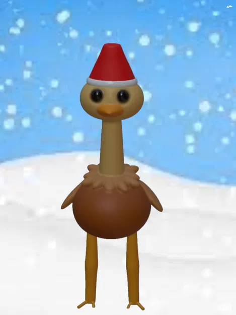 Đà Điểu Noel - Mẫu In 3D Vui Nhộn - Image 1