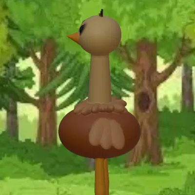 Aussie Cartoon Ostrich