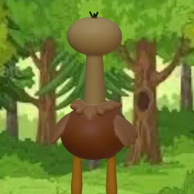 Aussie Cartoon Ostrich