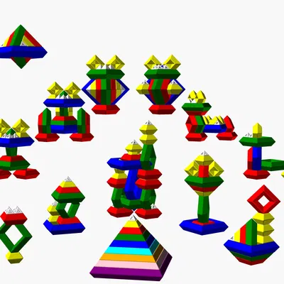 Khối Xếp Hình Đa Diện Tám Mặt Cho Bé