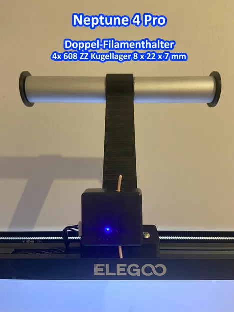 Giá đỡ đôi cho Elegoo Neptune 4 Pro có vòng bi - Cảm biến ở giữa - Image 1