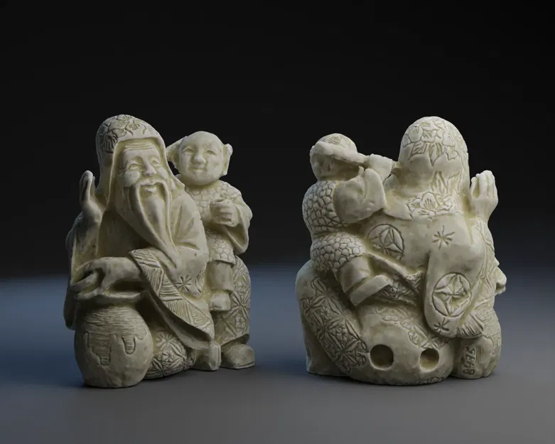 Tượng Phúc Lộc Thọ Cùng Trẻ Con - Image 1