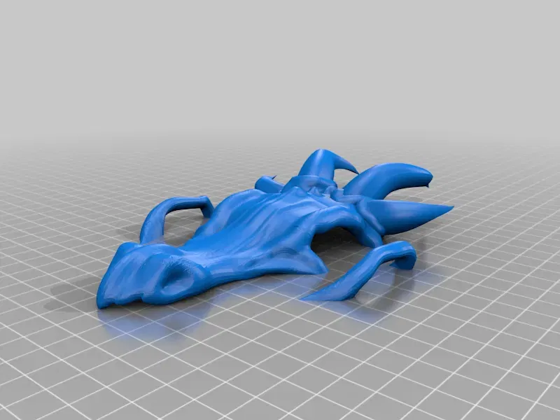 Dragon Skull Hair Pin - Split for Less Support Material - Image 2