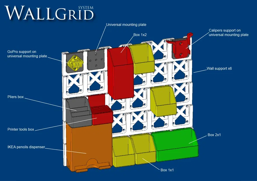 Hệ thống WallGrid - Lưu trữ trên tường chắc chắn - Image 1
