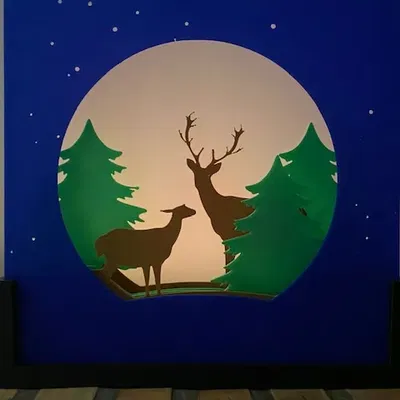 Hộp Cảnh Rừng Hươu