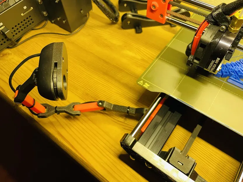 Giá đỡ và cánh tay kẹp webcam Logitech C270 cho Original Prusa Mini/MK3/MK4 - Image 2