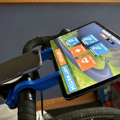 Bike trainer iPad mount