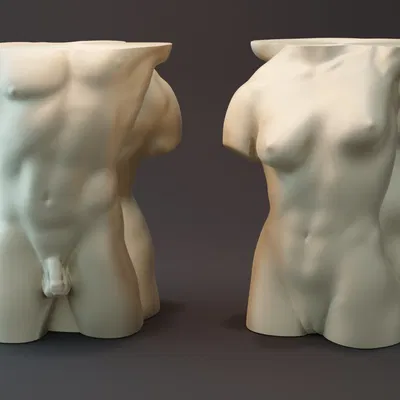 Lọ Hoa Hình Thân Người Nam & Nữ