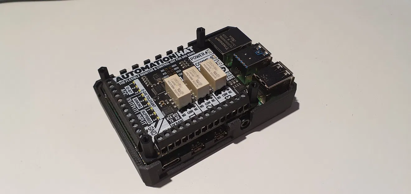Vỏ case cho RPi 4 kèm Pimoroni automation hat - Image 1