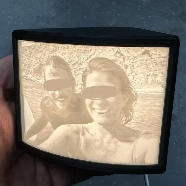 Hộp Lithophane Cong Phiên Bản Micro-USB - Image 1